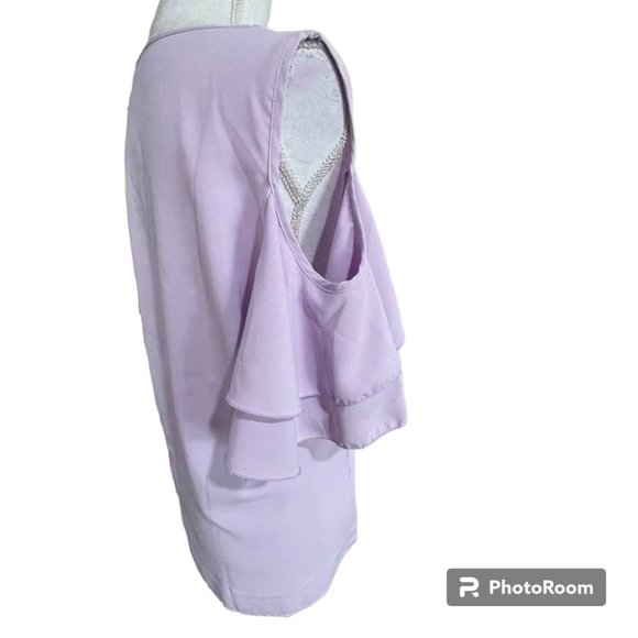 Light Breezy Short Sleeves Summer Cold Shoulder Blouse Top XL - Picture 2 of 16